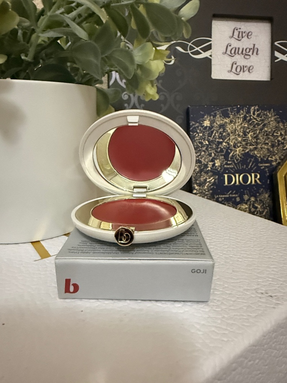 Beautycounter White Compact Cream Blush Duo GOJI